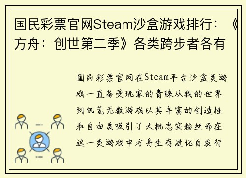 国民彩票官网Steam沙盒游戏排行：《方舟：创世第二季》各类跨步者各有千秋 - 副本